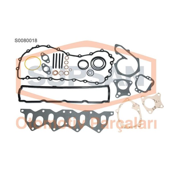 SUPSAN S0080018 Motor Takım Conta Kangoo Em 1.9D F8Q Keçelısız Silindir Kapaksız 