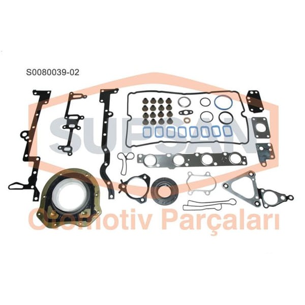 SUPSAN S0080039-2 Takım Conta V184 (2,4L Puma Motor)(Alt-Üst)Keçelı (Skt)Skcsız 