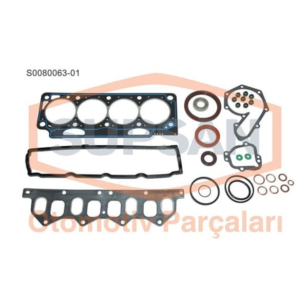 SUPSAN S0080063-1 Motor Takım Conta R19 Megane I Laguna I Scenic 1.8 8V F3P 2.0 8V F3R Keçelı Silind 