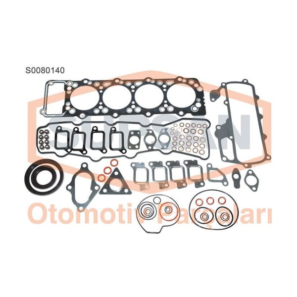 SUPSAN S0080140 Motor Takım Conta Canter Fuso Fe511 Fe531 Pajero 4M40T Tam Keçelı Subap Lastıklı Skc