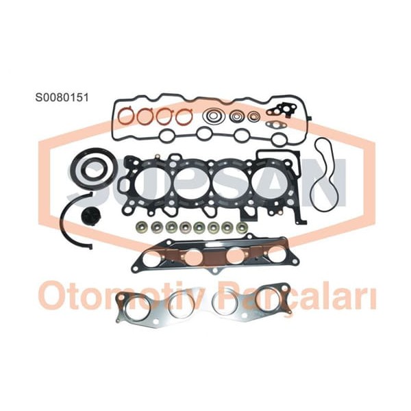 SUPSAN S0080151 Motor Takım Conta Jazz II 1.4 8V Eng. L12A1 L13A1 Tam Keçelı Subap Lastıklı Skclı 