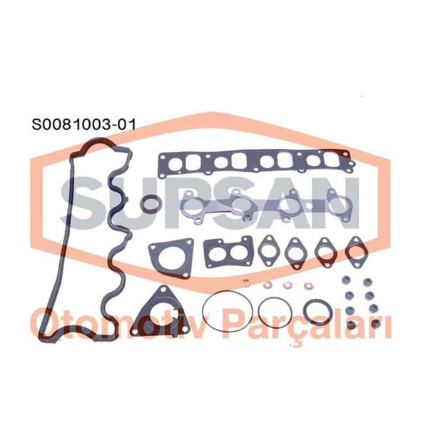 SUPSAN S0081003-1 Motor Takım Conta Üst Keçelı Subap Lastıklı Skc'Sız Doblo Marea 1.9Jtd 1.9Mltjet
