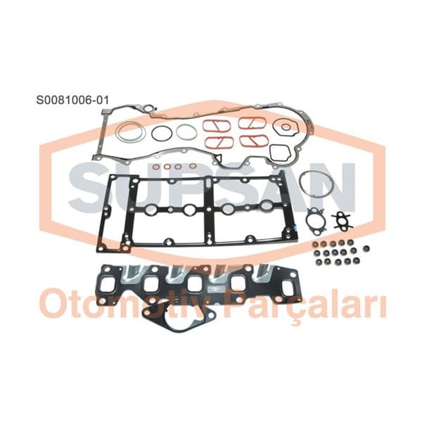 SUPSAN S0081006-1 Motor Takım Conta Üst Subap Lastıklı Skc' Sız Doblo Palio Albea Punto 1.3 Multıjet