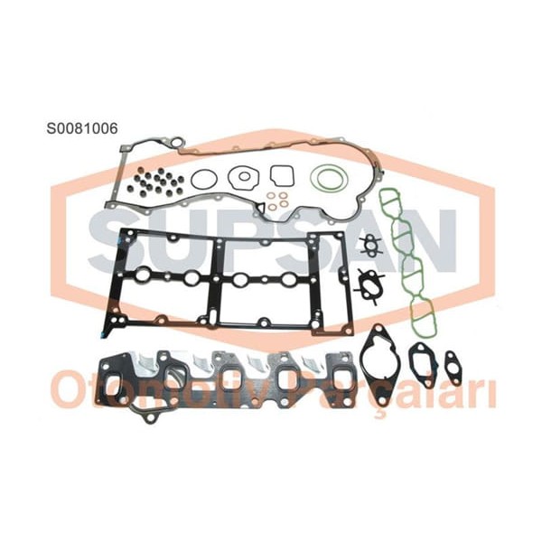 SUPSAN S0081006 Motor Takım Conta Üst Palio Albea Linea Doblo Fiorino Idea Punto / Astra Corsa 1.3 J