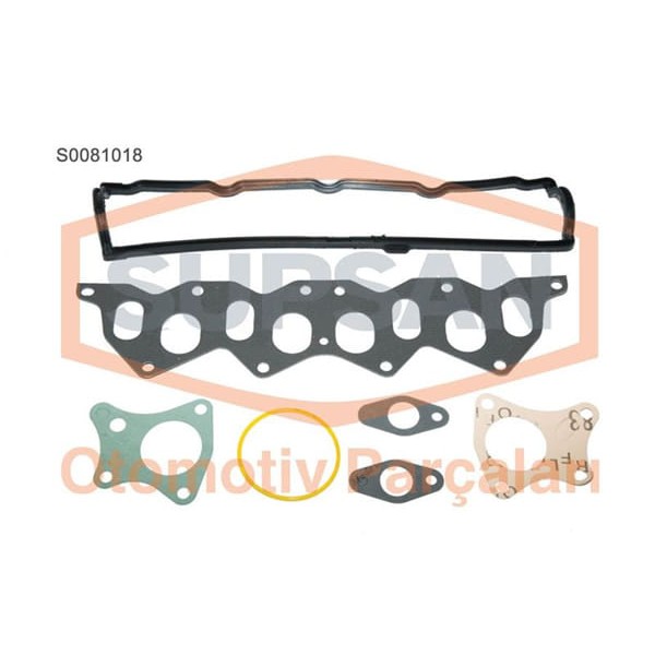 SUPSAN S0081018 Motor Takım Conta Üst Renault 9 D R11 Flash R19 R21 Manager Express Kangoo 1.9D F8Q 