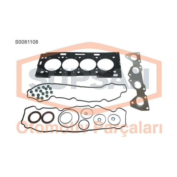 SUPSAN S0081108 Motor Takım Conta Üst 206 307 Partner 1.6 16V Tu5Jp4 Eng. Keçelı Skc Sız 