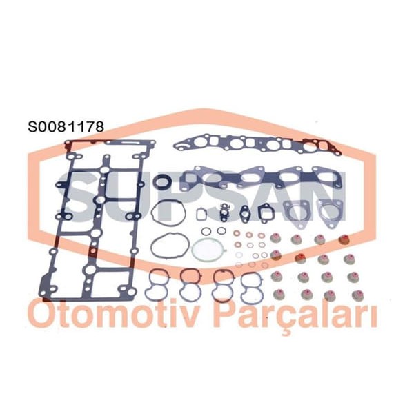 SUPSAN S0081178 Motor Takım Conta Üst Keçelı Subap Lastıklı Skc'Sız Linea Brava Alfa 159 1.6 16V Mlt 
