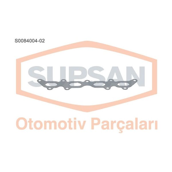 SUPSAN S0084004-2 Manifold Contası Egzoz Palio Albea Doblo Punto 1.2 16V Saçlı