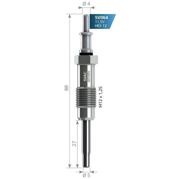 SVAC SV064 Isıtma Kızdırma Bujisi Sprinter 210 212 310 312 512 Om602 Gx86 