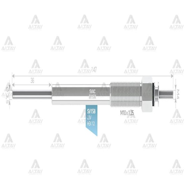 SVAC SV158 Isıtma Kızdırma Bujisi Isuzu Nova 4Hk1 Y784M