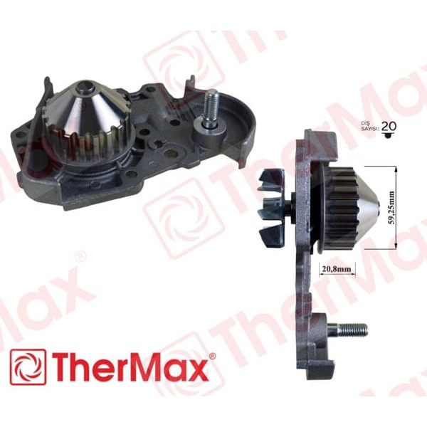 THERMAX T01.125 Devirdaim (Saç Pervane) Megane-R19 1.6 Enj CLIO Symol 1.4 K7M-Logan-Sandero 1.4İ-1.6