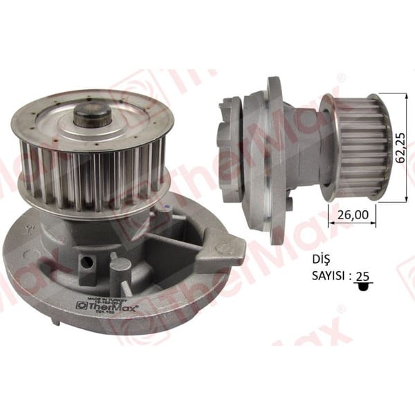 THERMAX T01.168 Devirdaim Astra F G Vectra A B Omega B Kadett E Calıbra A 1.8İ 16V 1.7D 2.0İ 16V Pa5