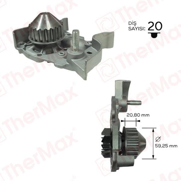 THERMAX T01.176 Devirdaim Kangoo 97-CLIO II 98-05 Megane 96- E7J Rn-Rt-Rxe 1.4 Pa633 