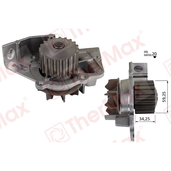 THERMAX T01.179 Devirdaim Partner Berlingo C5 307-Expert Boxer Jumpy Jumper Scudo Ducato 2.0HDI Dw10