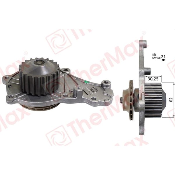 THERMAX T01.180 Devirdaim 206-307-C2 C3 Bipper Nemo Fiesta V Fusion P.Tepee Berlingo 1.4HDI Dv4 F6J 