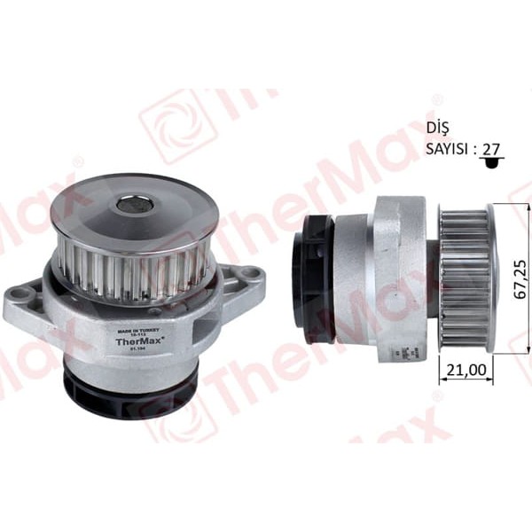 THERMAX T01.194 Devirdaim Golf III Polo Cordoba Ibiza 1.6 75 Hp 98-02 Aee Aex