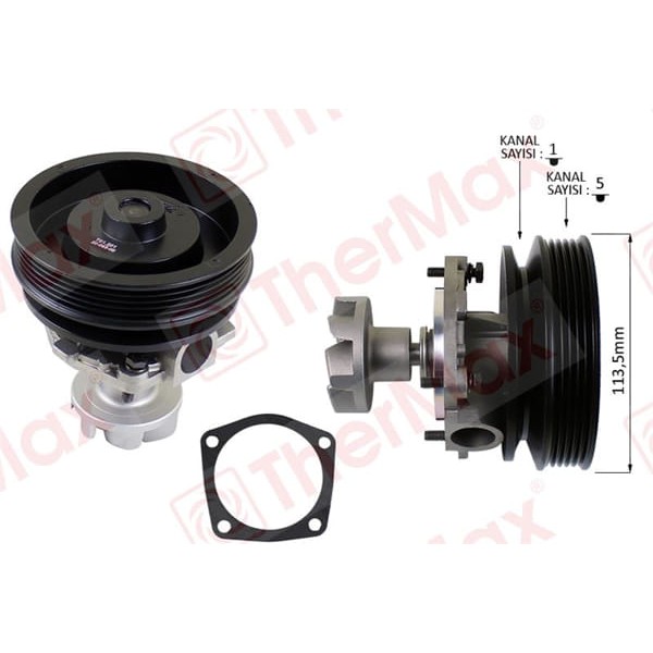 THERMAX T01.201 Devirdaim Su Pompası Tempra 2.0 Ac Tipo 1.6Ie 1.4Ie 