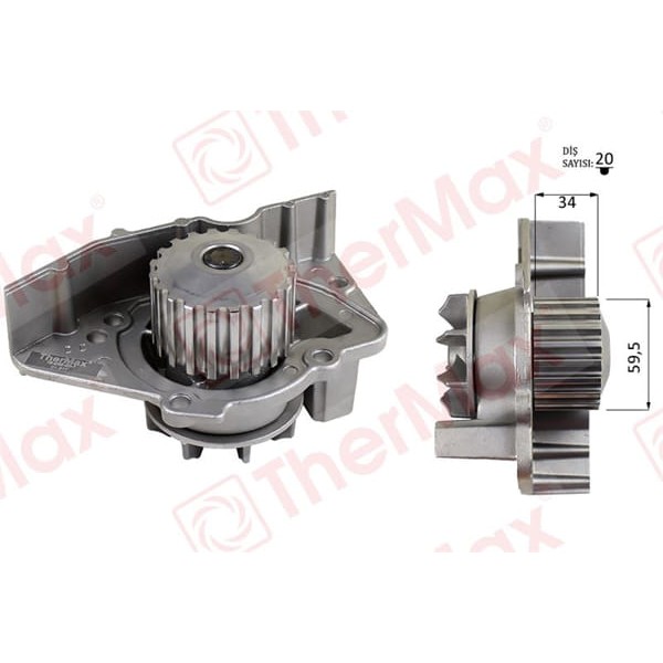 THERMAX T01.217 Devirdaim Partner-Berlingo 96-Jumper-Scudo(96-02)Expert 96- 1.9D(Pa391) (Pa911)