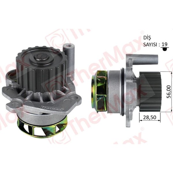 THERMAX T01.225 Devirdaim Bora 98-01 Golf IV Caddy II Octavia Toledo Leon Ibiza Cordoba 99-02 1.9Sdı 