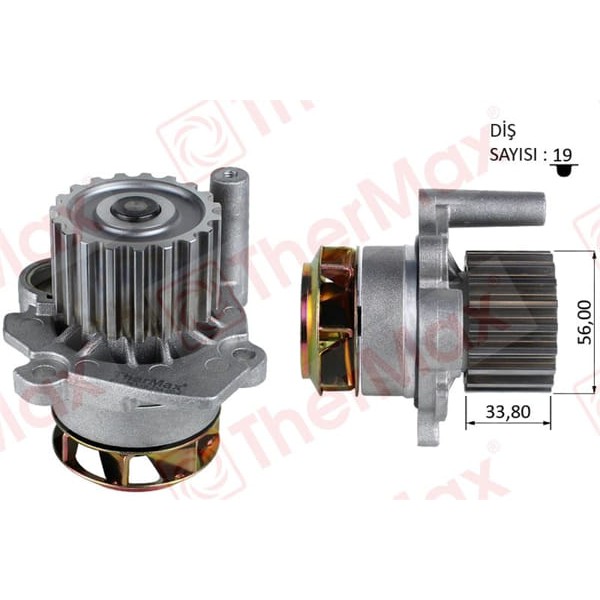 THERMAX T01.249 Devirdaim Polo Fabia Cordoba 02-09 1.4TDI Amf Bnm-Bnv Pa761 