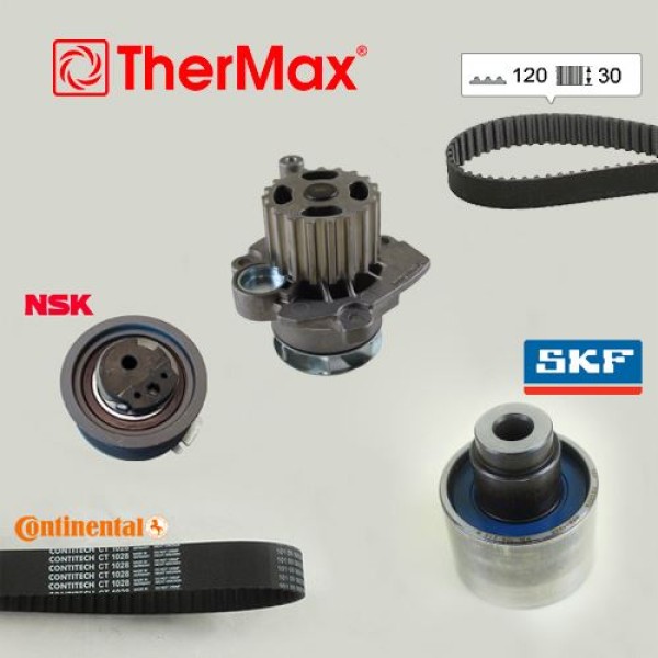 THERMAX T15.163 Triger Eksantrik Gergi Seti Devirdaimlı 120×30 T5 CaddyIII Jetta Golf V 1.4 1.9TDI A