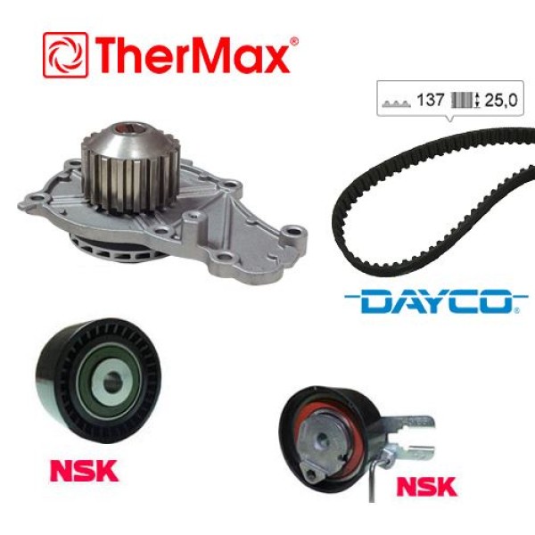 THERMAX T15.182 Triger Eksantrik Gergi Seti Devirdaimlı 137×254 Partner 206 207 307 407 C2 C3 C4 Fie 