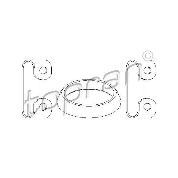 TOPRAN 102539001 595 - 015 Conta Seti Egzoz Passat-Transporter-T4-Toledo