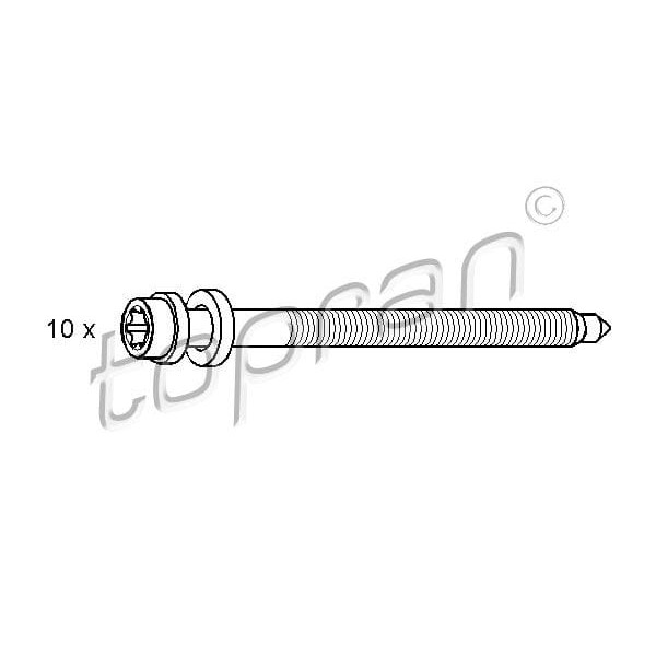 TOPRAN 109547001 Silindir Kapak Saplama Seti (10 Adet) (Vw:Golf IV 98-04 Golf V 1.6 08-12)