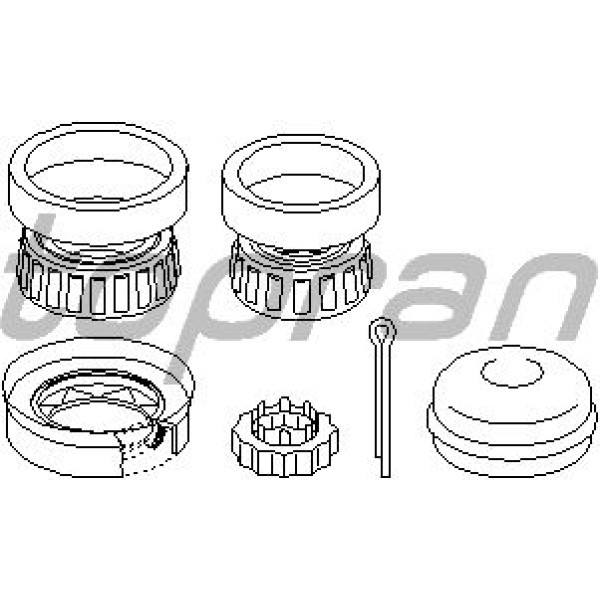 TOPRAN 109702001 Arka Teker Rulman Seti (Audi: A4 96-01) 