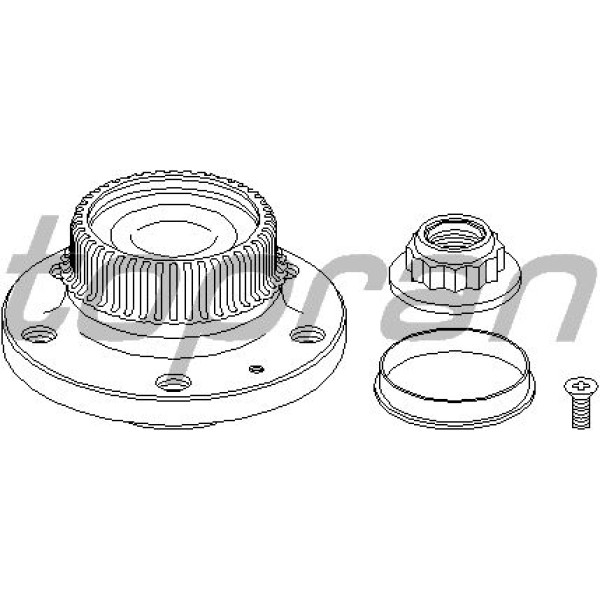 TOPRAN 111314001 Sağ/Sol Arka Porya Rulmanı (VW Golf 98-06 Polo 10-15 Audi A3 97-03 Seat Leon 00-06 