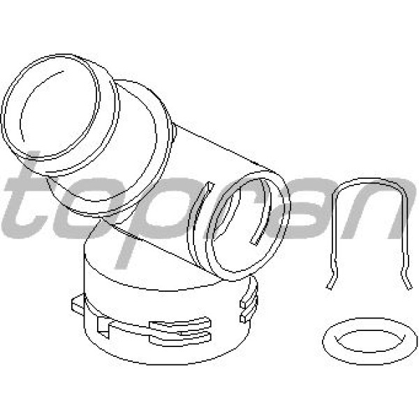 TOPRAN 112399001 Su Flanşı-Sensörsüz (Vw: Caddy III 1,9 Bjb/Golf VI Vıı/Jetta /Passat 1,4 Tsı Caxa)
