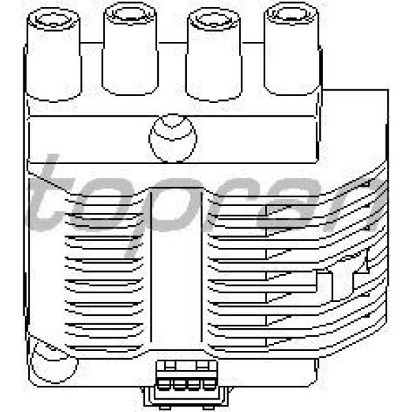TOPRAN 206637755 Ateşleme Bobini Astra F Vectra B Corsa A B C Combo Tigra 1.4 1.6 16V X14Xe X16Xe 