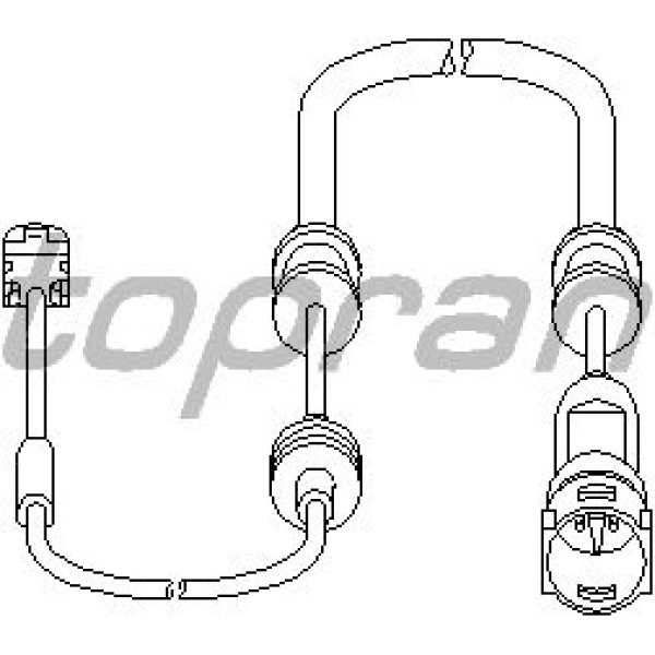 TOPRAN 206946001 Balata İkaz Kablosu Ön (Opel : Vectra C 02-/ Vectra C Gts 02-) Sıgnum 03-)