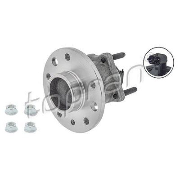TOPRAN 207395001 Arka Teker Poryası (Rulmanlı) (Opel:Astra H-Zafira 1.3Cdtı-1.4-1.6-1.7Cdtı-1.9Cdtı