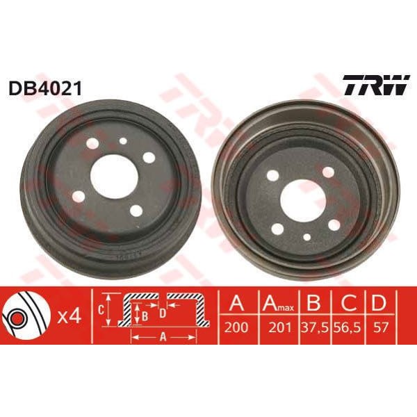 TRW DB4021 Fren Kampanası Astra F 91- Kadett D 79- Kadett E 84- 1.4İ 1.6İ