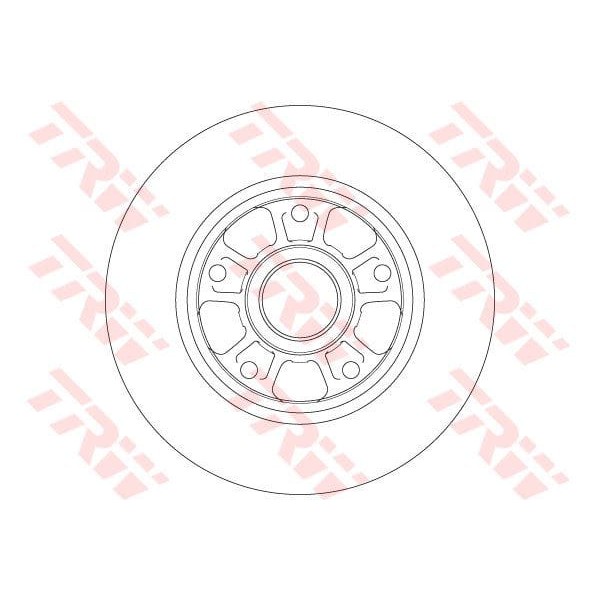TRW DF6182 Fren Diski Arka Megane III 08- Fluence 08- Rulmansız Düz 260Mm 