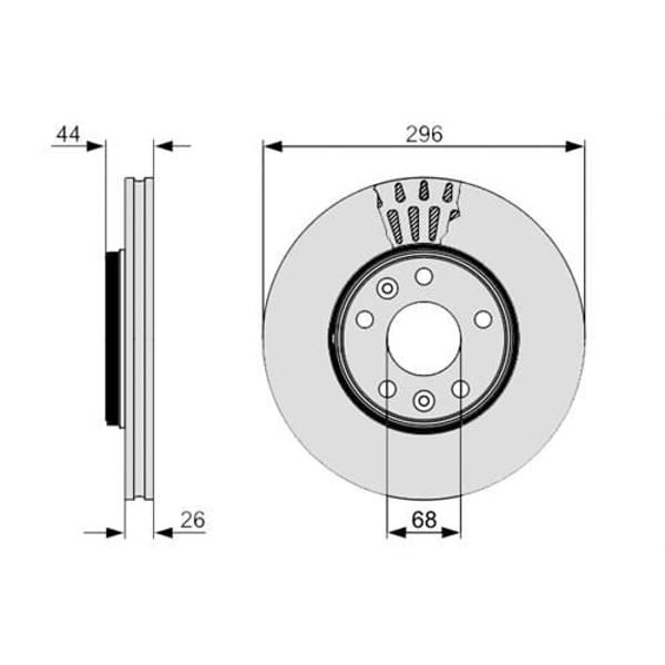 TRW DF6184 Fren Diski Ön Megane III 08- Laguna III 07- Scenic III 08- Grand Scenic III 09- Latitude