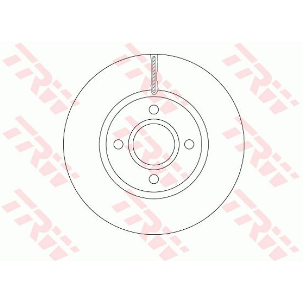 TRW DF6509 Fren Diski Ön Fiesta VI 08- B-Max 12- Tourneo Courier 14- Havalı 278Mm 