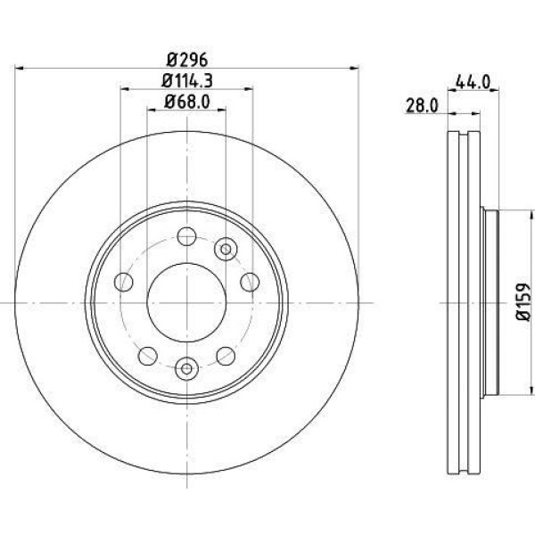 TRW DF6751S Fren Diski Ön Trafic III 14- / Vivaro B 14- Havalı 296Mm