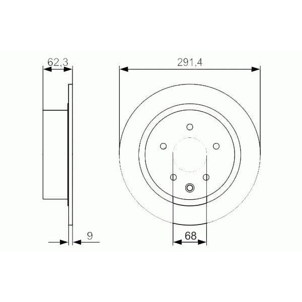TRW DF7369 Fren Diski Arka Juke 10- Qashqai 07- Pulsar 14- Düz 292Mm 
