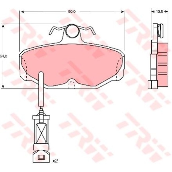 TRW GDB1035 Fren Balatası Arka Ford Scorpıo I 85-94