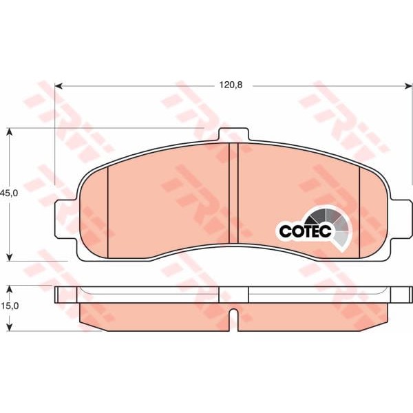 TRW GDB1059 Fren Balatası Ön Micra K11 92-02 