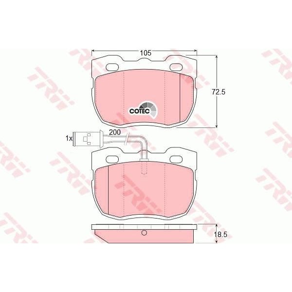 TRW GDB1093 Fren Balatası Ön 90-110 83- Defender 98- Discovery 89- 