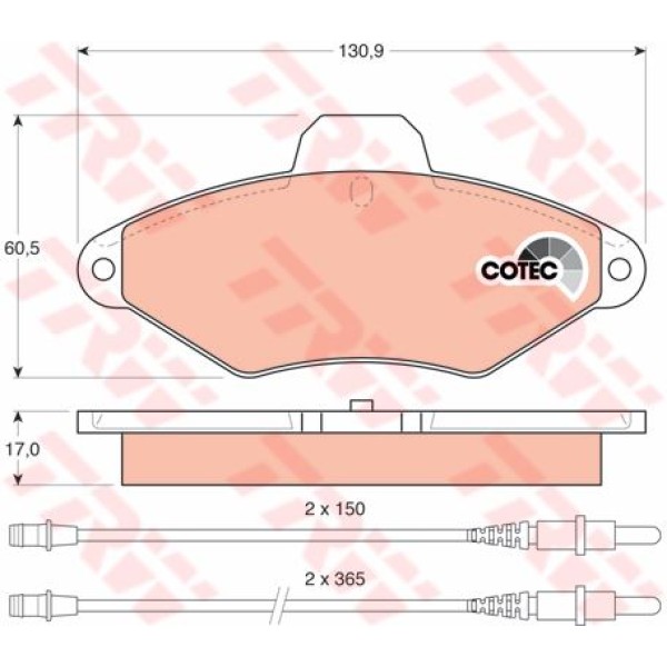 TRW GDB1101 Fren Balatası Ön Xantıa 93- 