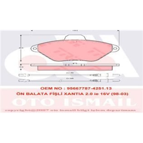 TRW GDB1102 Fren Balatası Ön Xantıa 93- 