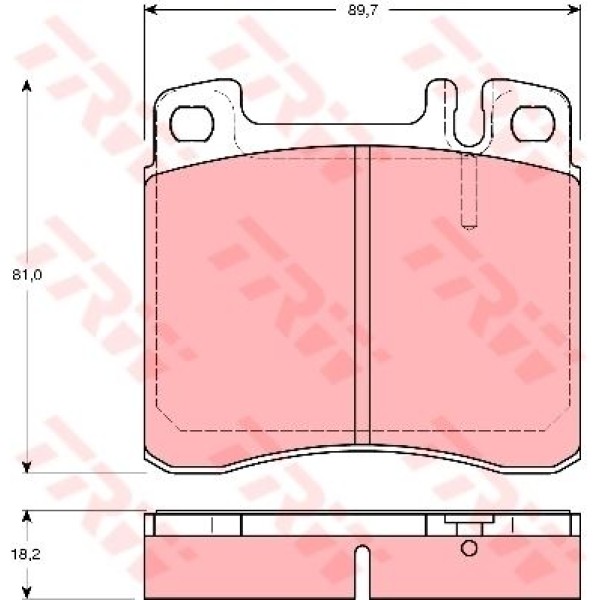 TRW GDB1122 Fren Balatası Ön Mercedes 140 300 Se 300 Sel S320 91-98 