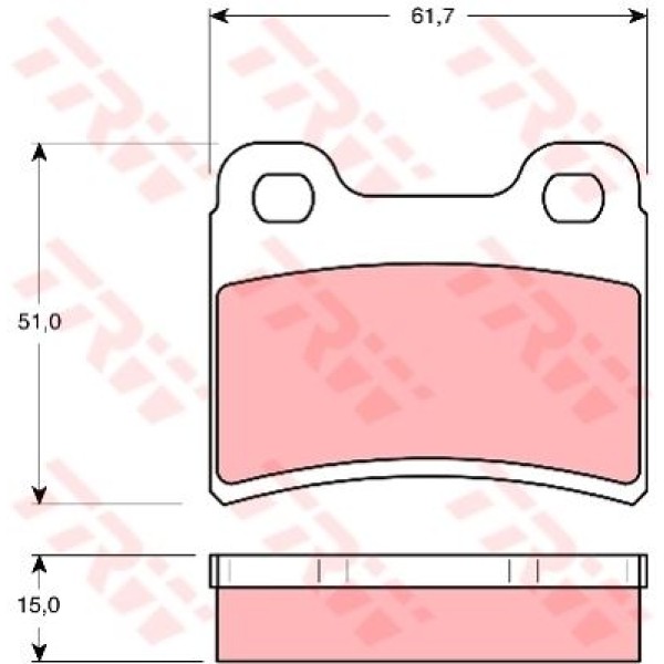 TRW GDB1124 Fren Balatası Arka Escort Orion 90- / Sephia 93-98