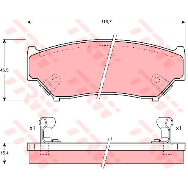 TRW GDB1174 Fren Balatası Ön Jımny 03- Vitara 90-98 5 Kapı