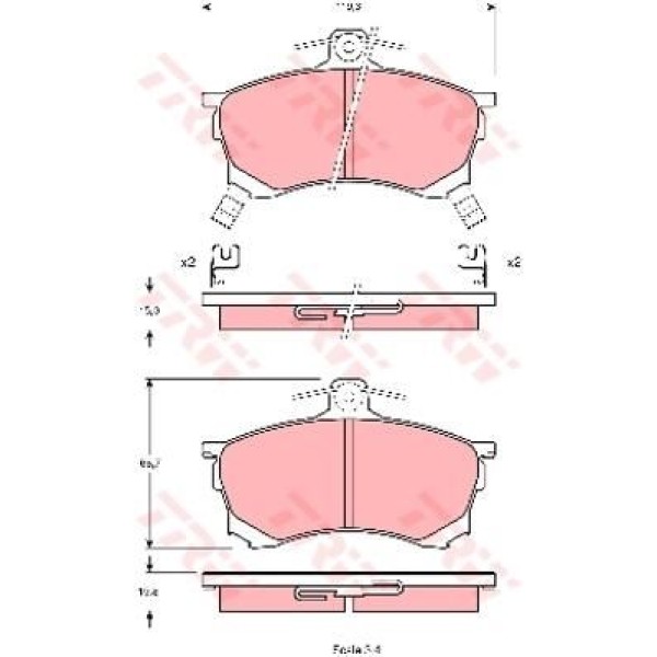 TRW GDB1197 Fren Balatası Ön Carisma 95-06 1.6