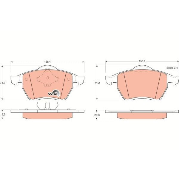 TRW GDB1204 Ön Disk Balata Galaxy Wa6 -Galaxy Wgr -Alhambra 7V8-7V9 -Volkswagen Sharan 7M8-7M9-7M6